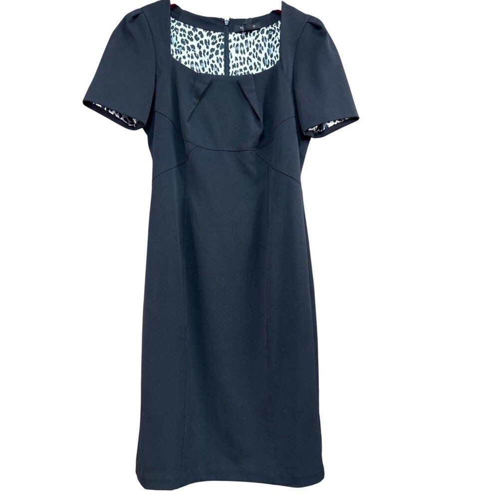 White House Black Market Womens Black Short Sleeve Dress Size 6
